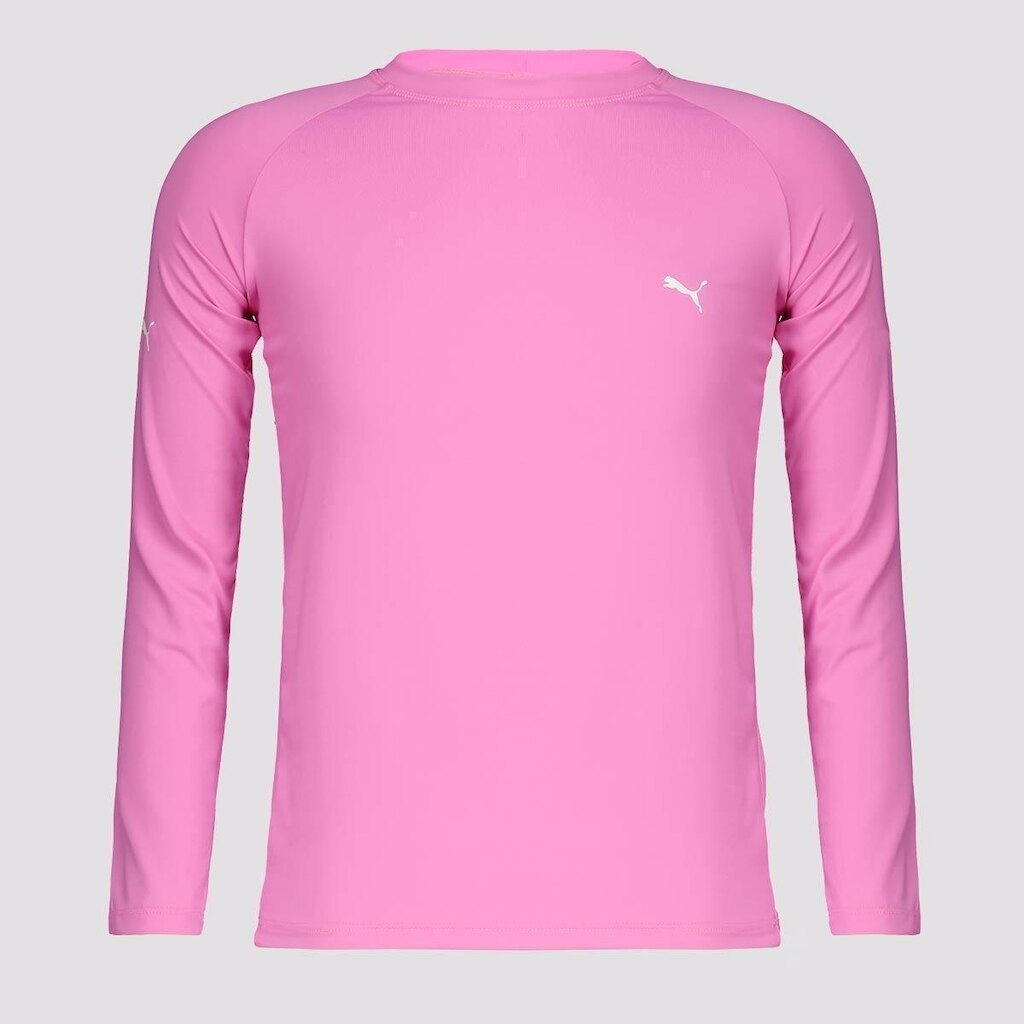 Camiseta Manga Longa Puma UV50+ Juvenil Rosa