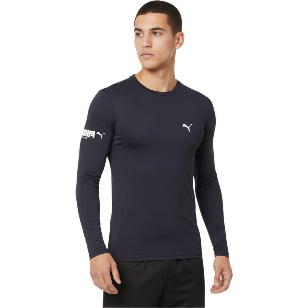 Camiseta Manga Longa Puma UV50+ Masculina Preto