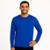 Camiseta Manga Longa Segunda Pele Masculina Lisa Dry Academia Treino Corrida Bike Blusa - Azul