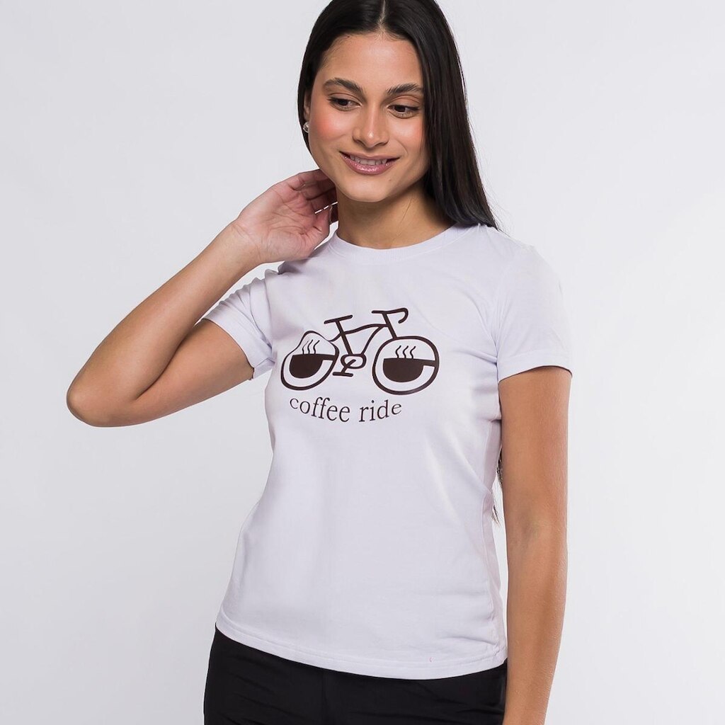 Camiseta Márcio May Coffee Ride - Feminina Algodão Premium Ciclismo