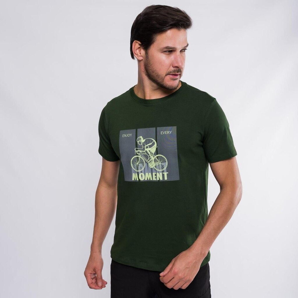 Camiseta Márcio May Sports Verde - Estampa Enjoy Every Moment Algodão Premium