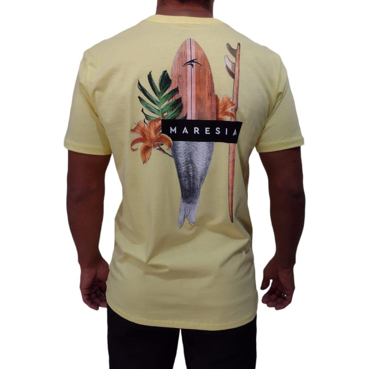 Camiseta Maresia Silk Slim Fishboard Tam M - Amarelo Menor preço em Camiseta Maresia Silk Slim Fishboard Tam M - Amarelo
