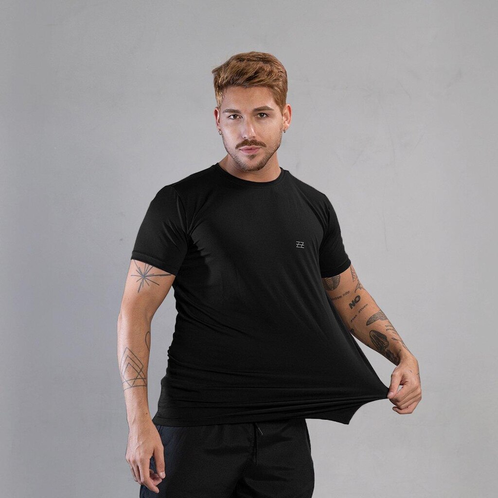 Camiseta Masculina Academia Poliamida Manga Curta Treino Camisa Malhar Dia A Dia Premium
