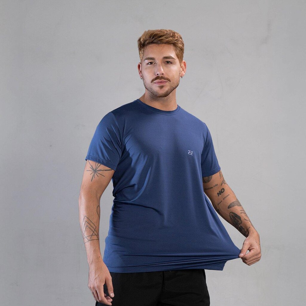 Camiseta Masculina Academia Poliamida Manga Curta Treino Camisa Malhar Dia A Dia Premium