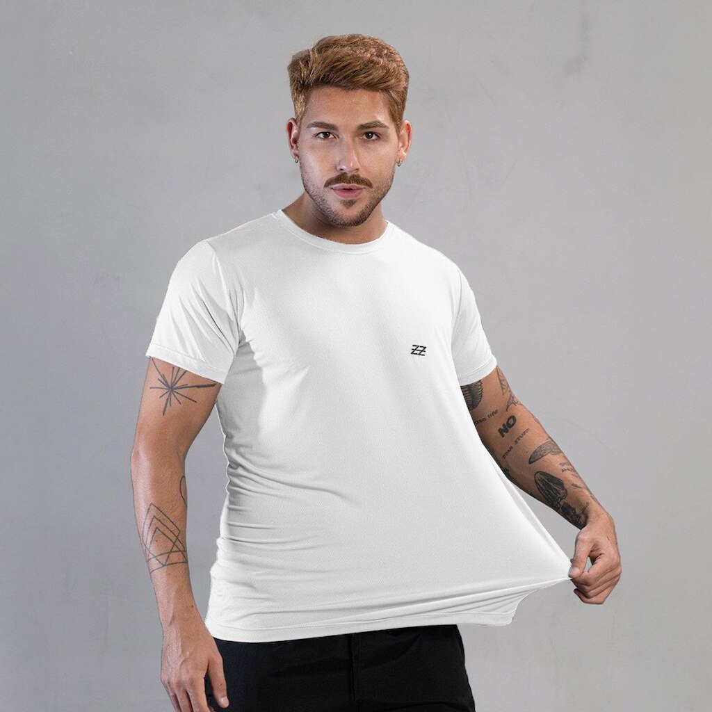 Camiseta Masculina Academia Poliamida Manga Curta Treino Camisa Malhar Dia A Dia Premium