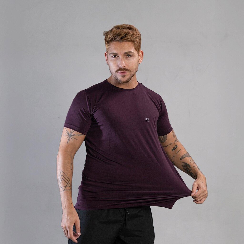 Camiseta Masculina Academia Poliamida Manga Curta Treino Camisa Malhar Dia A Dia Premium