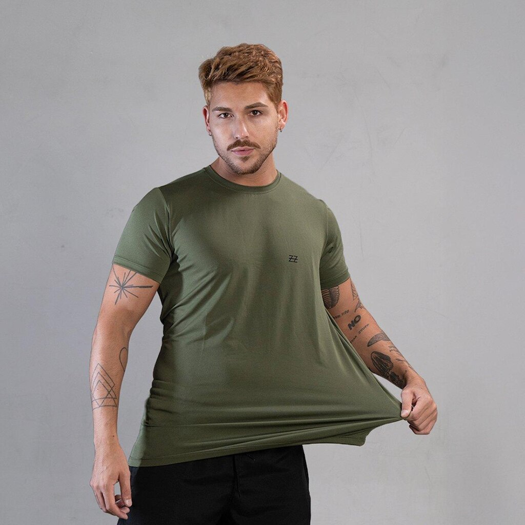 Camiseta Masculina Academia Poliamida Manga Curta Treino Camisa Malhar Dia A Dia Premium