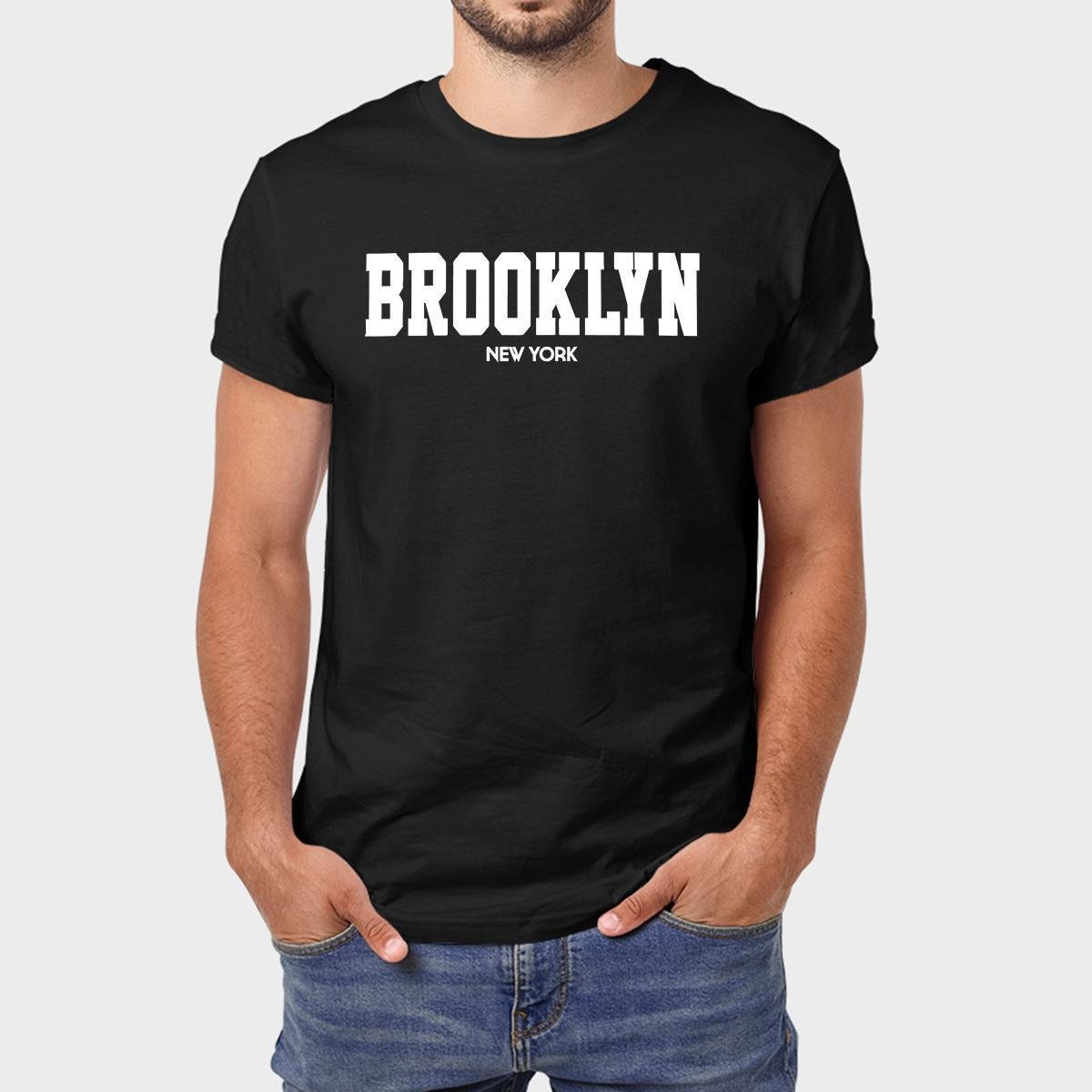 Camiseta Masculina Algodão Brooklyn Premium Menor preço em Camiseta Masculina Algodão Brooklyn Premium