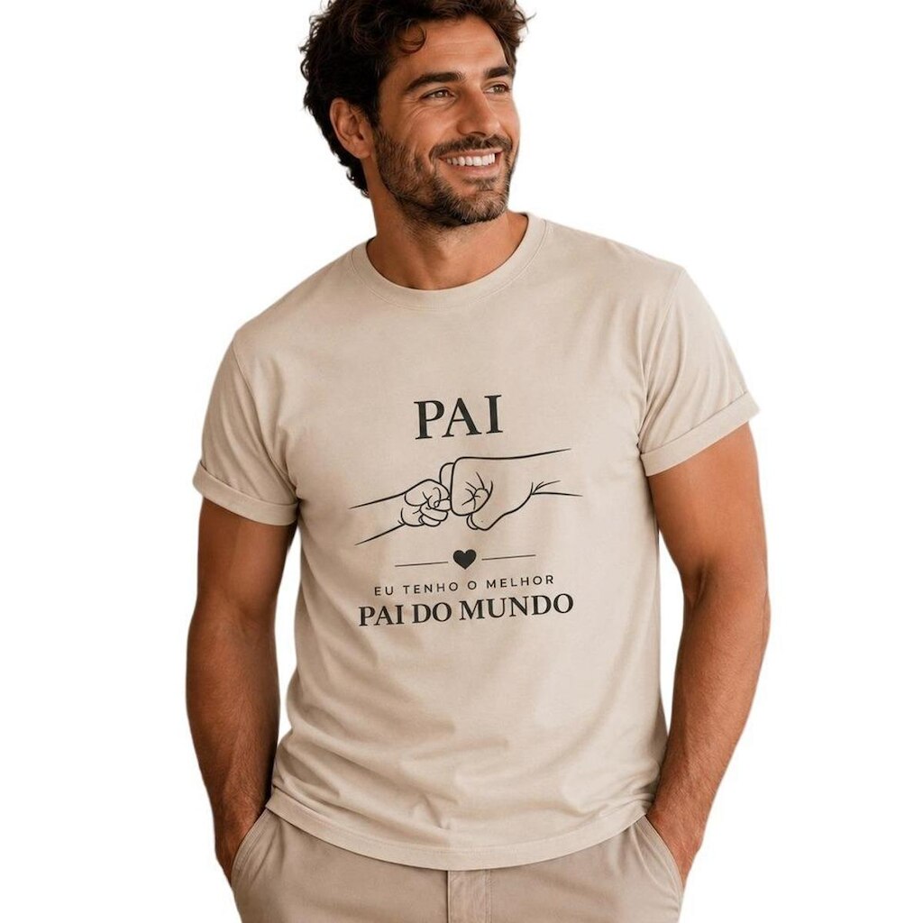 Camiseta Masculina Algodão Eu Tenho o Melhor Pai do Mundo