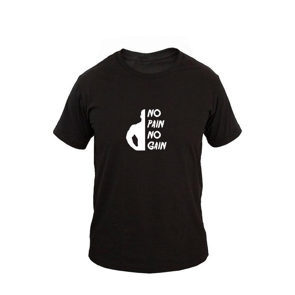Camiseta Masculina Algodão Manga Curta No Pain No Gain