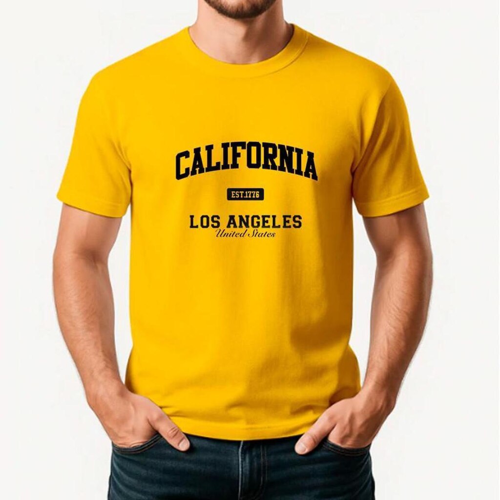 Camiseta Masculina Algodão Premium CALIFORNIA