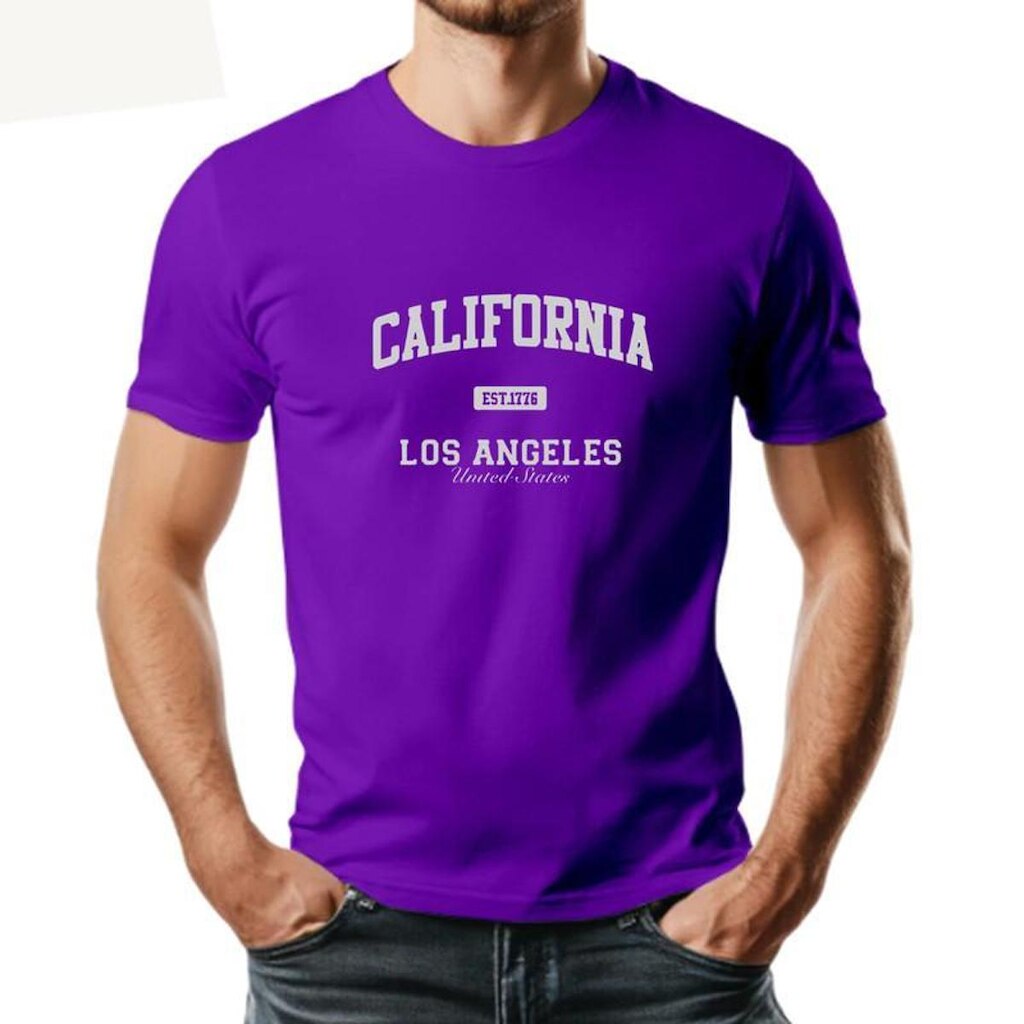 Camiseta Masculina Algodão Premium CALIFORNIA