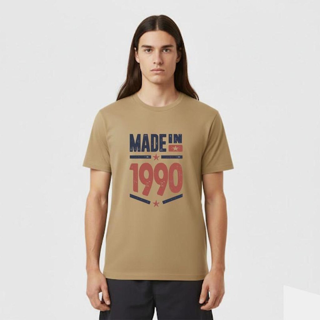 Camiseta Masculina Algodão Premium MADE IN 1990