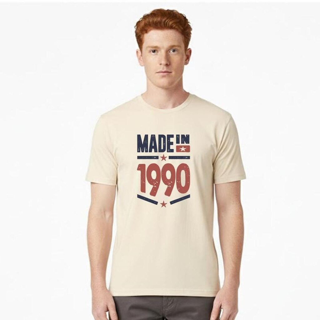 Camiseta Masculina Algodão Premium MADE IN 1990