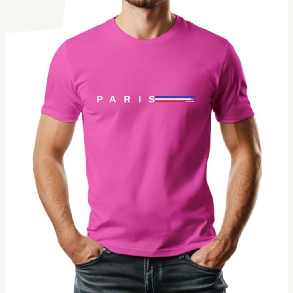 Camiseta Masculina Algodão Premium PARIS 02