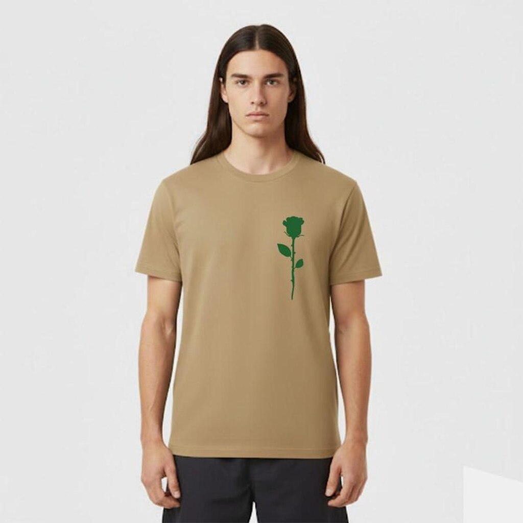 Camiseta Masculina Algodão Premium Skate Surf Praia Streetwear BOTÃO DE ROSA