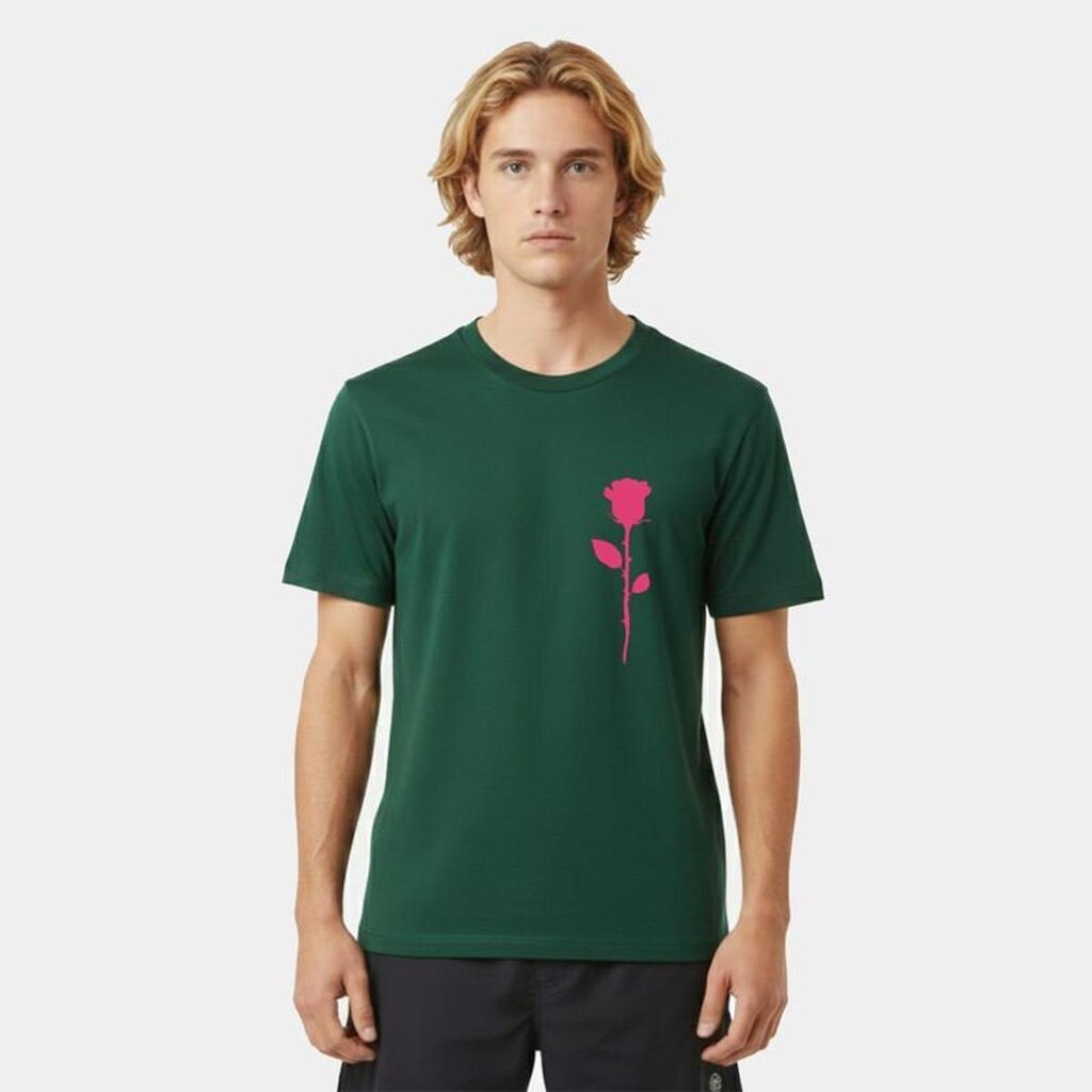 Camiseta Masculina Algodão Premium Skate Surf Praia Streetwear BOTÃO DE ROSA