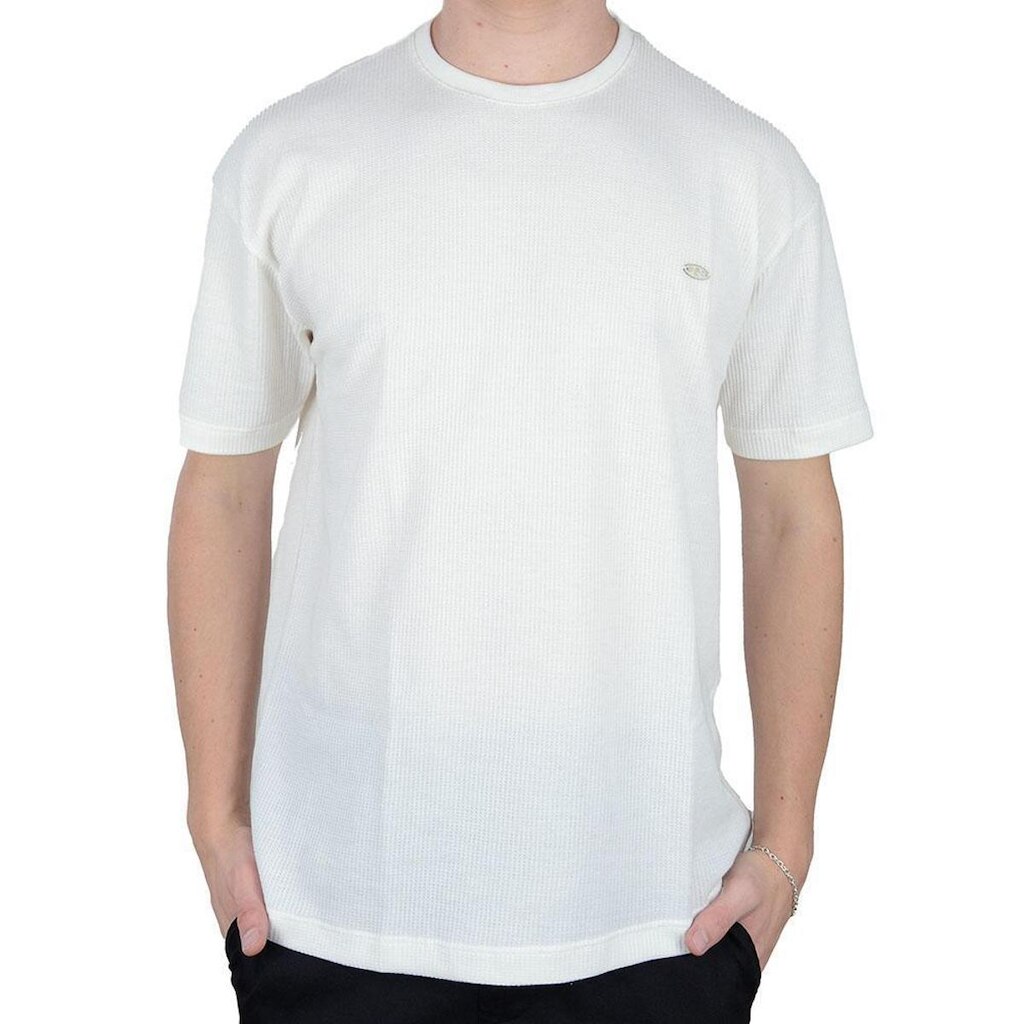 Camiseta Masculina Applicato MC Textura Aurora Branca - APT4