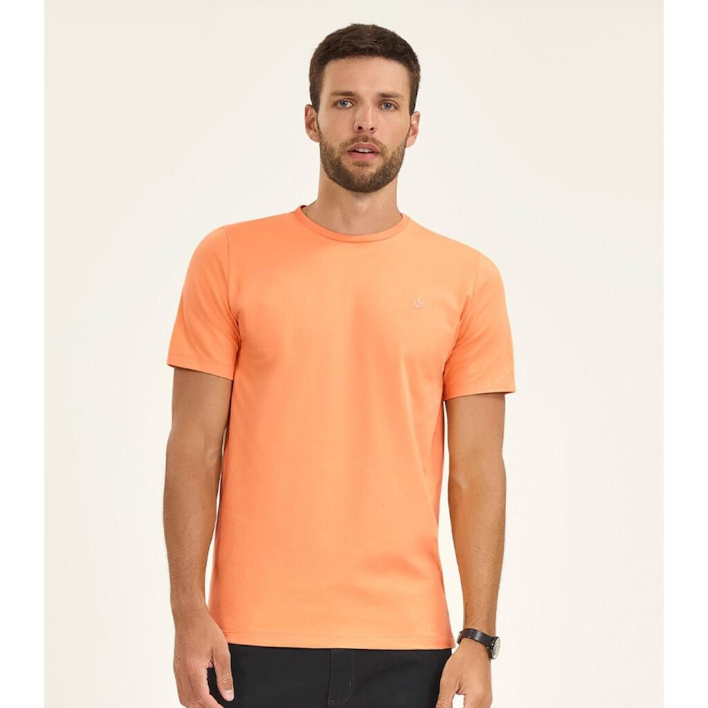 Camiseta Masculina Básica Diametro Laranja