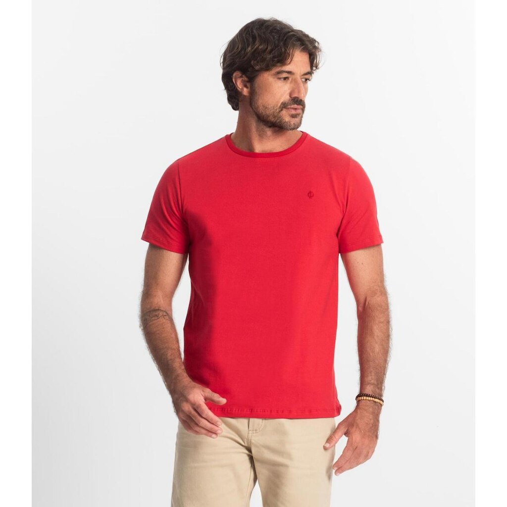 Camiseta Masculina Básica Diametro Vermelho