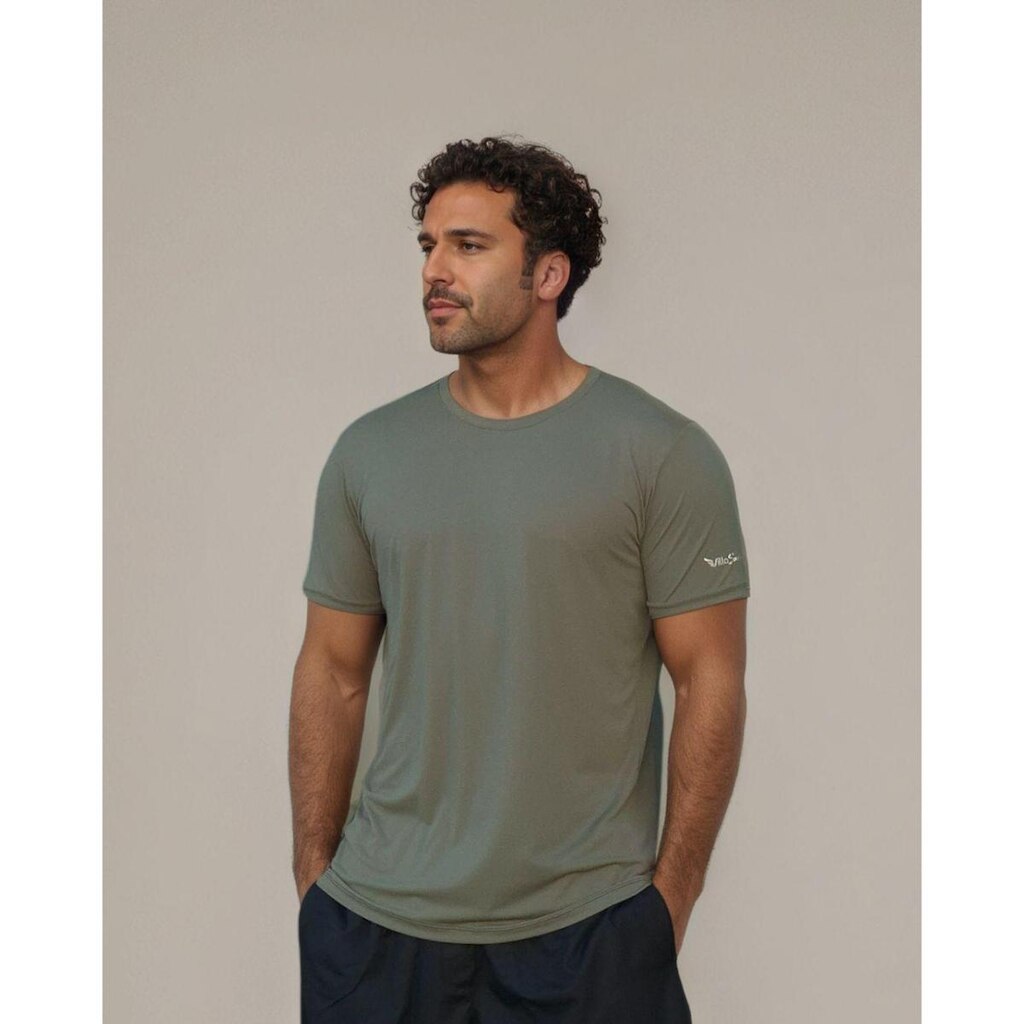 Camiseta Masculina Básica Dry Poliamida Secagem Rápida Academia Villa Sports