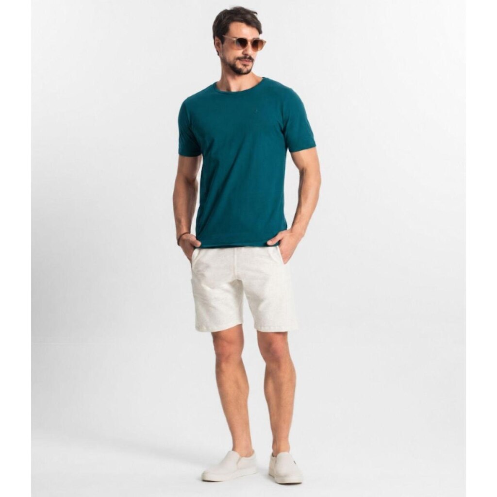 Camiseta Masculina Básica Em Meia Malha Diametro Verde