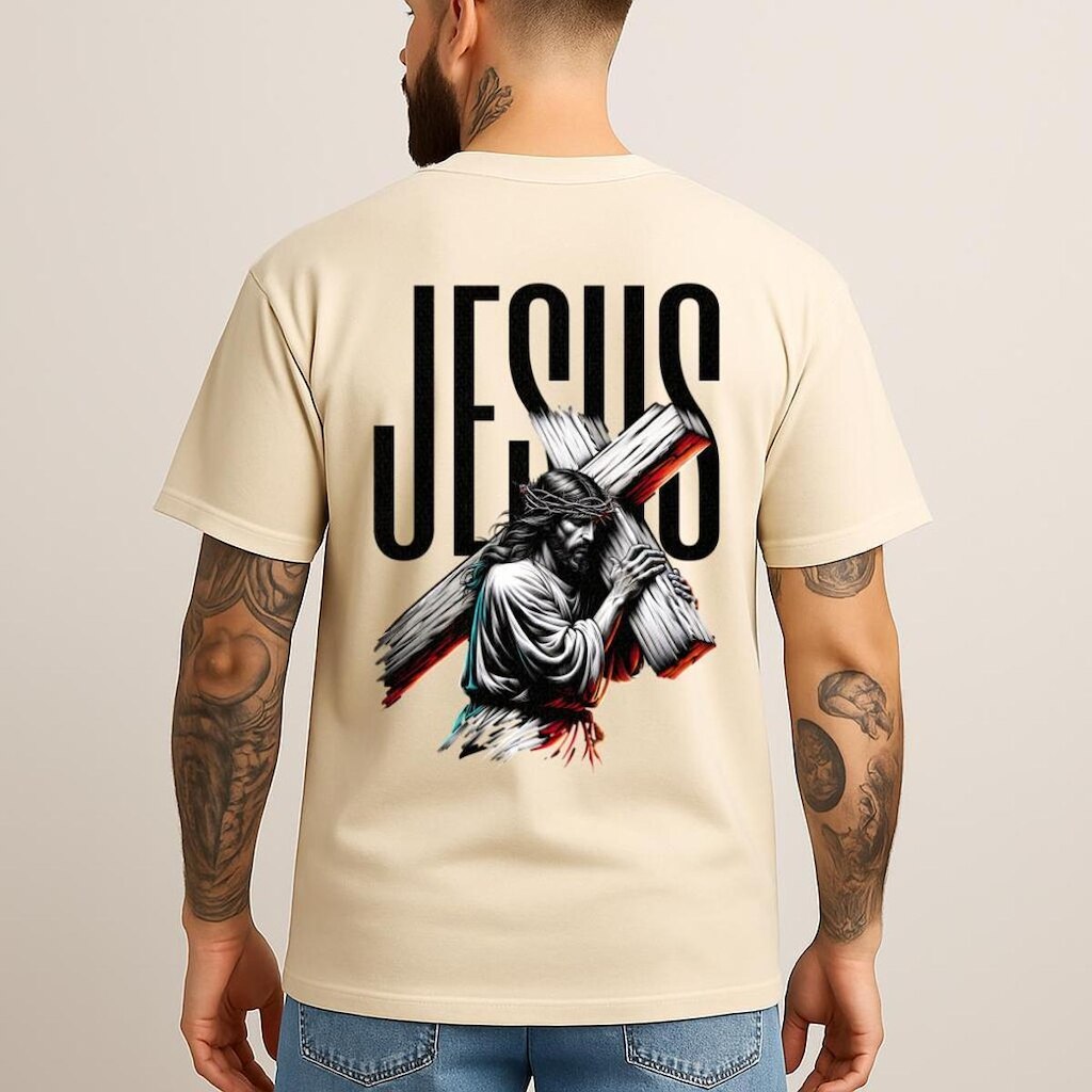 Camiseta Masculina Básica Estampada Algodão Casual Urbano Confortável Dia a Dia Caimento Leve