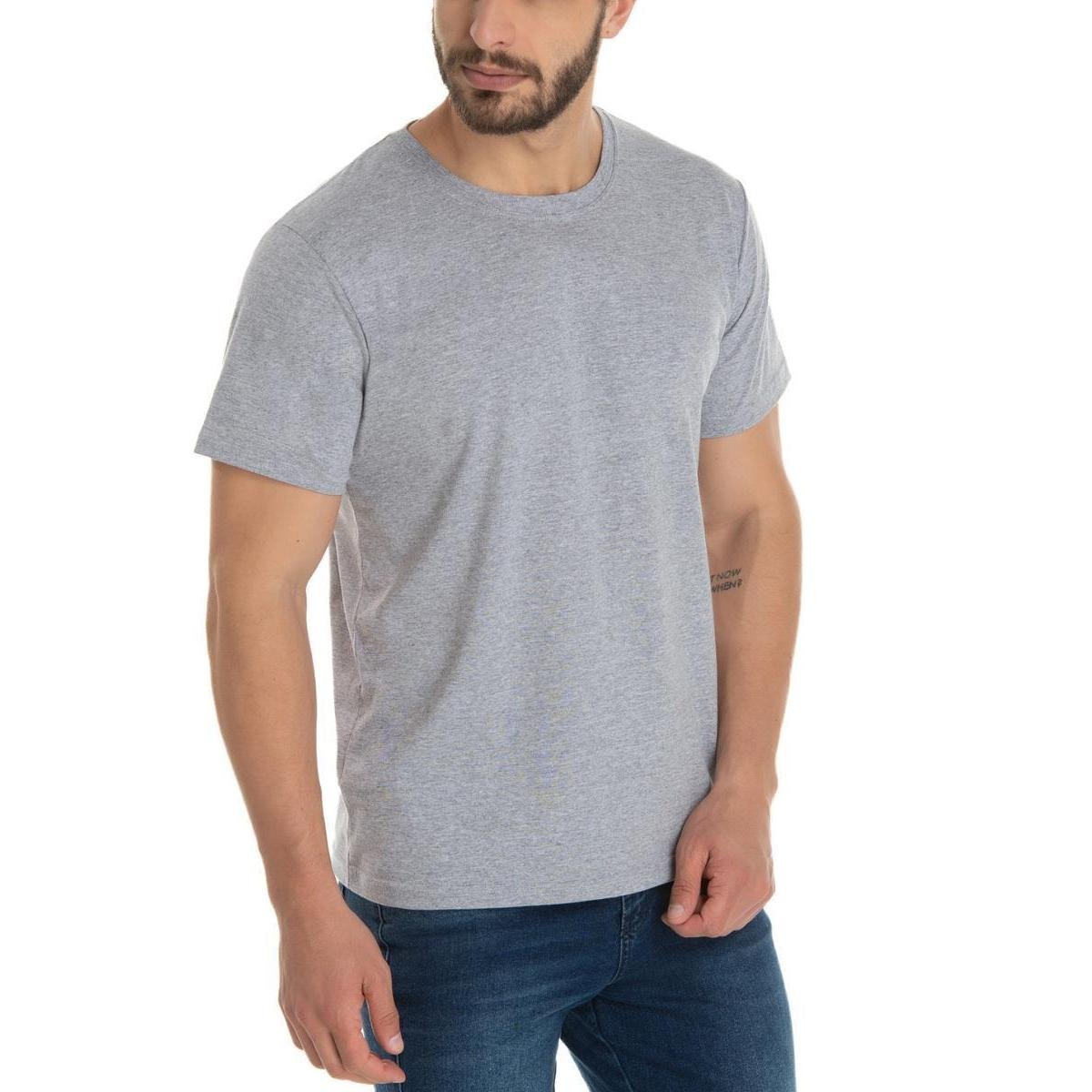 Camiseta Masculina Basica Lisa algodão Premium Slim Menor preço em Camiseta Masculina Basica Lisa algodão Premium Slim