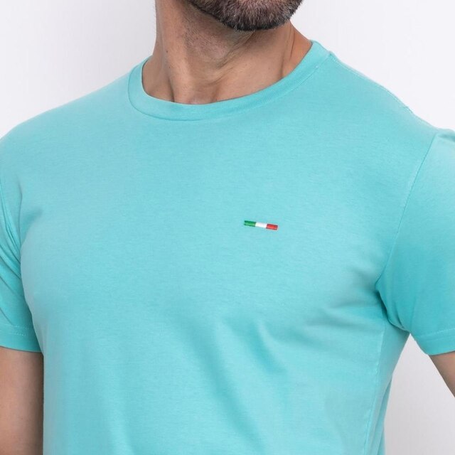 Camiseta Masculina Básica Vih Triny com Bordado Algodão Premium Itália