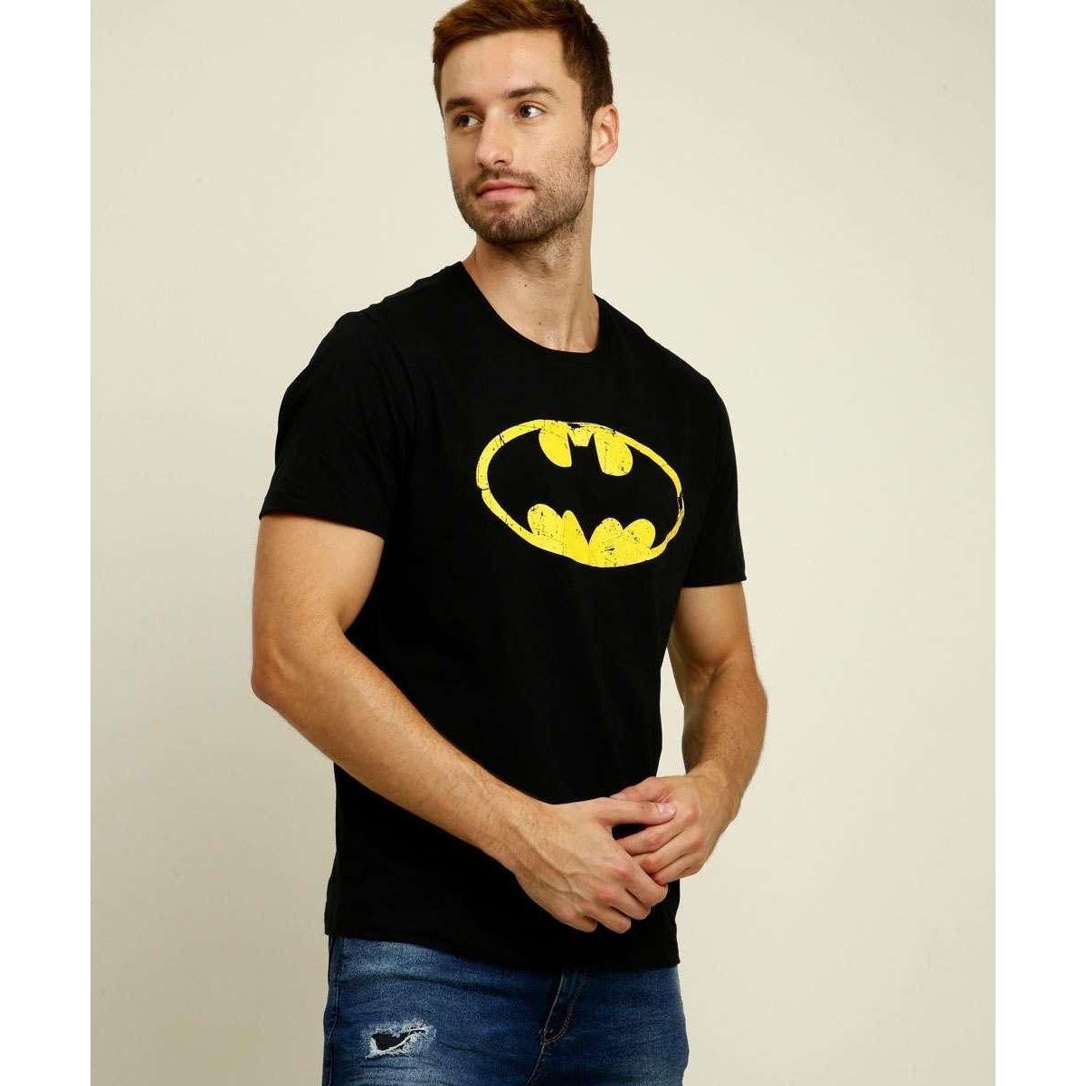 Camiseta Masculina Batman Manga Curta Liga Da Justiça - 10049158168 - Preto Menor preço em Camiseta Masculina Batman Manga Curta Liga Da Justiça - 10049158168 - Preto