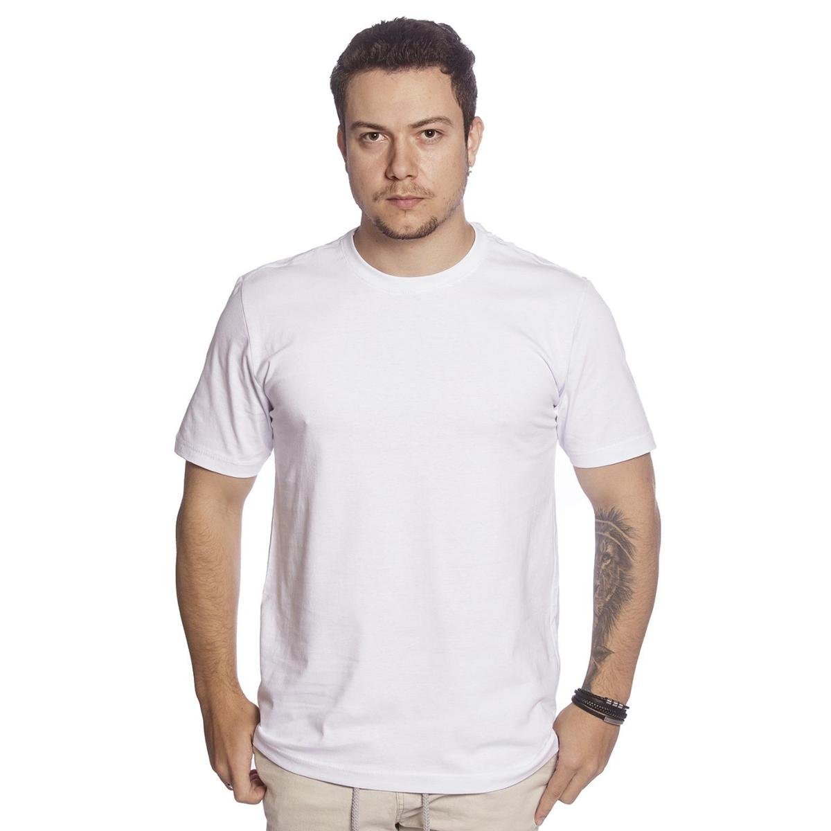 Camiseta Masculina Blusa Lisa Básica 100% Algodão Comfort Menor preço em Camiseta Masculina Blusa Lisa Básica 100% Algodão Comfort