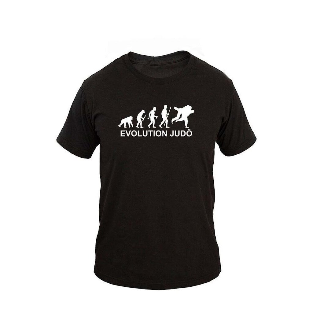 Camiseta Masculina Casual Algodão Manga Curta Evolution Judô