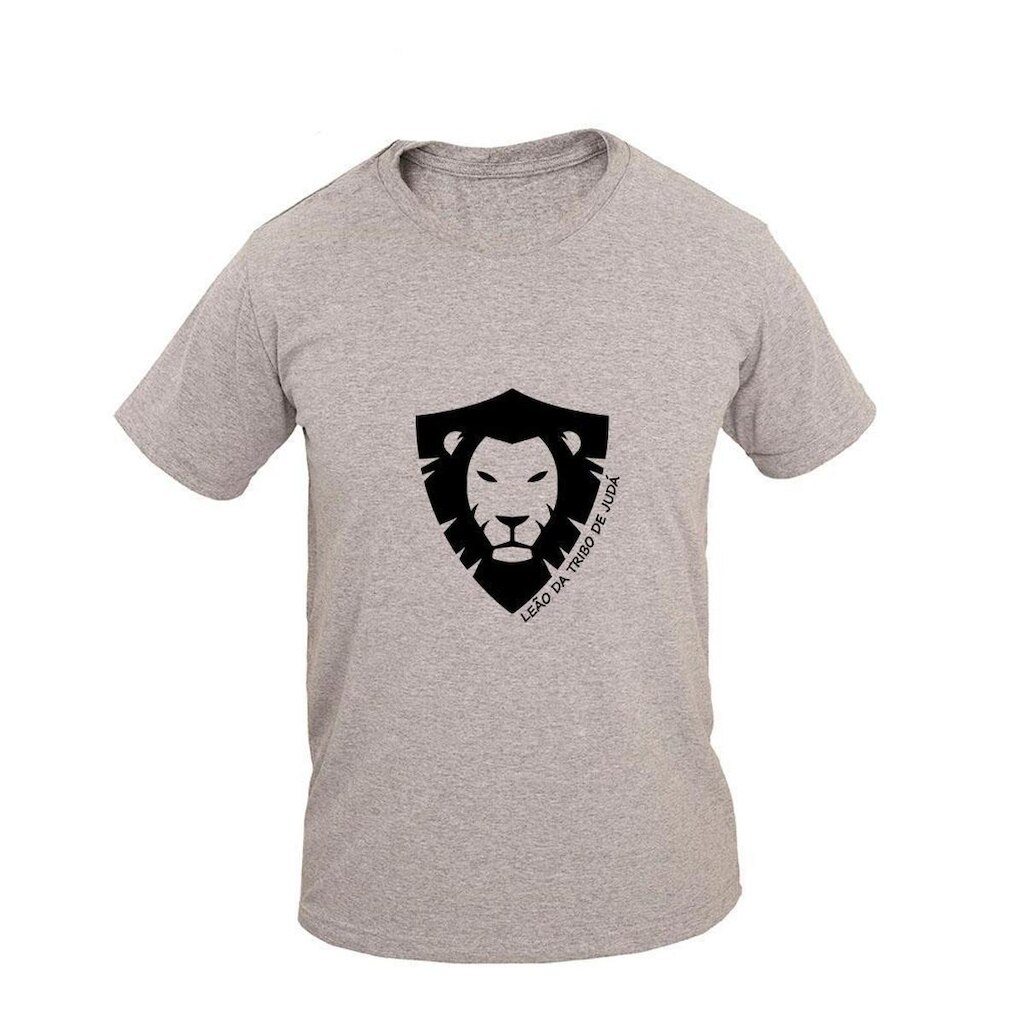 Camiseta Masculina Casual Algodão Manga Curta Leão De Judá