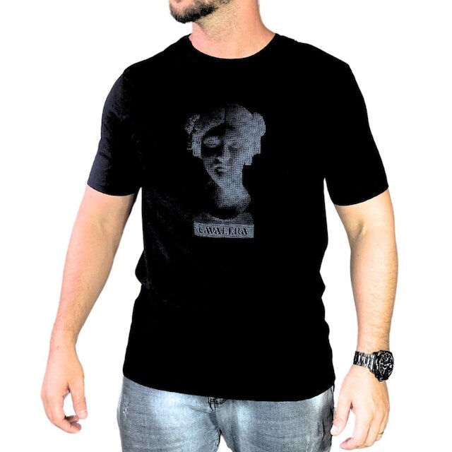 Camiseta Masculina Cavalera Indie Blust Estatua Original
