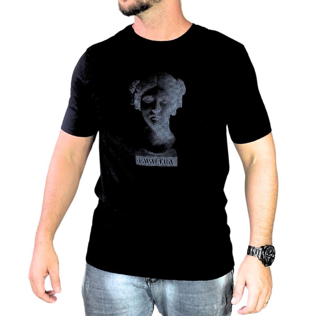 Camiseta Masculina Cavalera Indie Blust Estatua Original