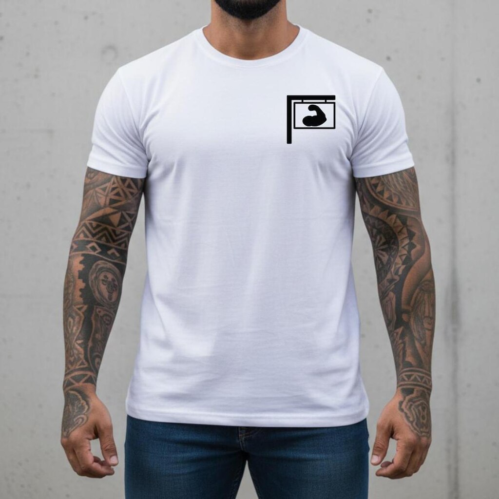 Camiseta Masculina Customizada Premium Algodão Penteado Branca Camisa Exclusiva Treino Academia