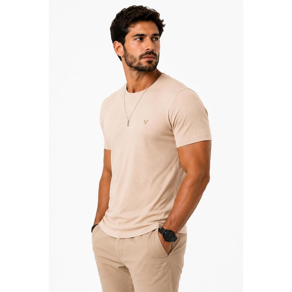Camiseta Masculina D Bell Outlet Fashion Areia