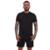 Camiseta Masculina Dry Academia Manga Curta Proteção UV Treino Corrida Fitness Futebol Básica Lisa - Preto