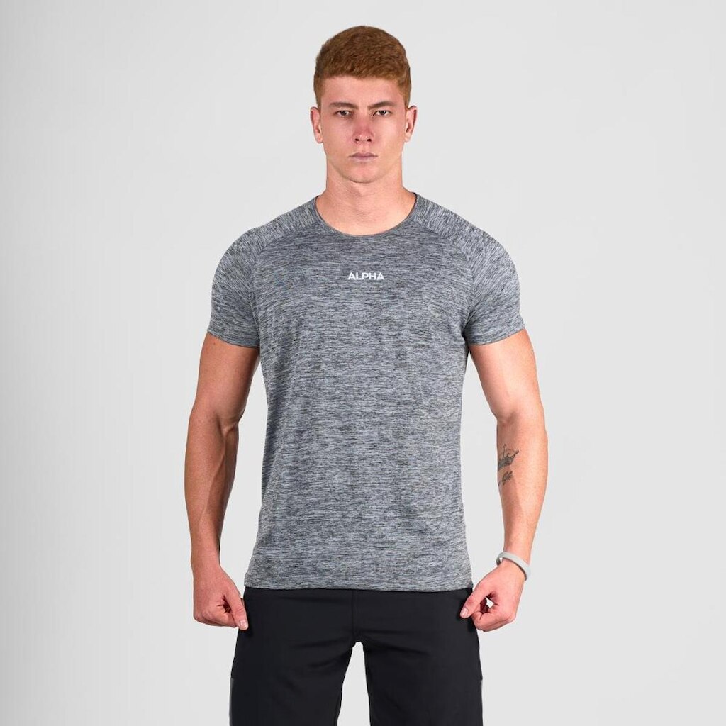 Camiseta Masculina Dry Essential Mescla Alpha