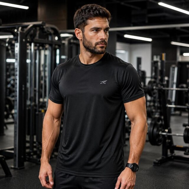Camiseta Masculina Dry Fitness Lisa Etb Sport Treino em Academia