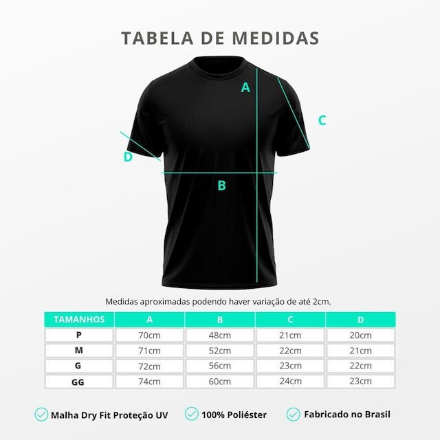 Camiseta Masculina Dry Proteção Solar UV Térmica Academia Treino Esporte Camisa Praia
