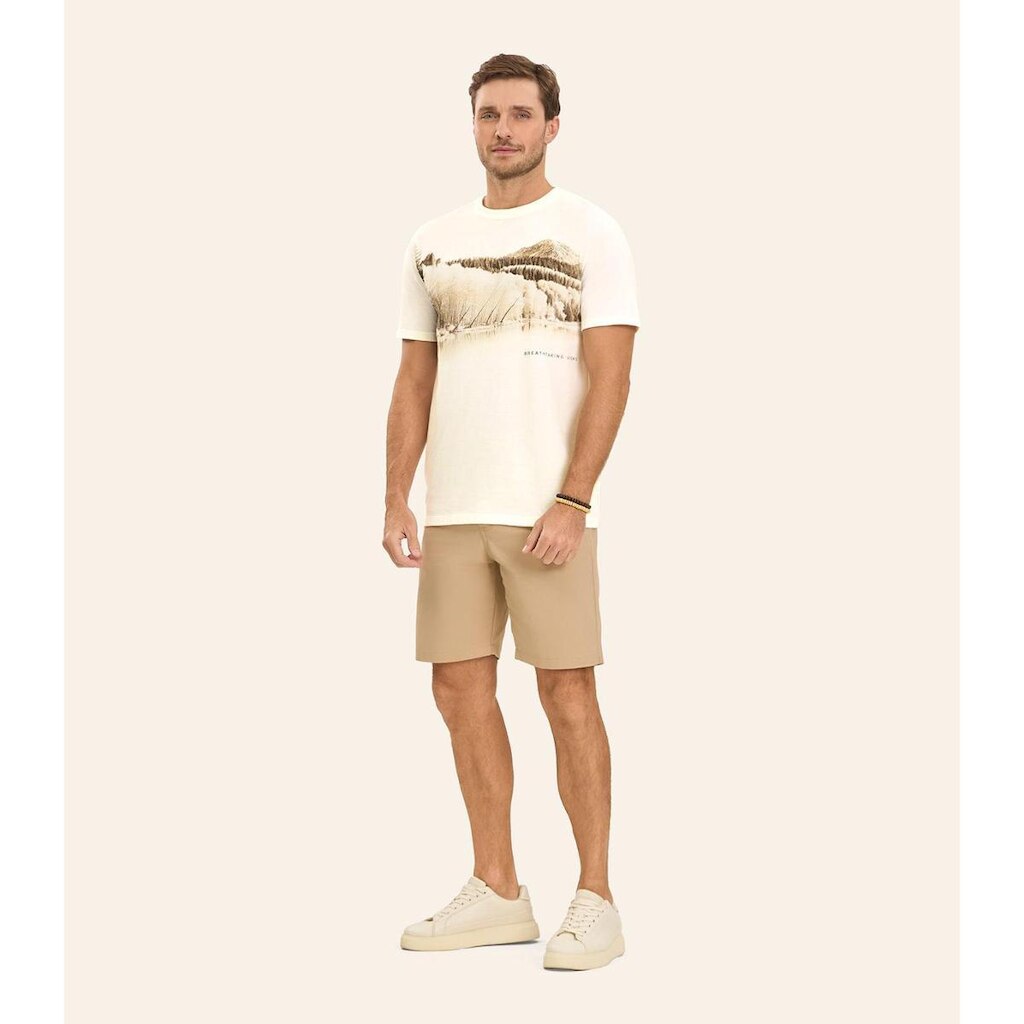 Camiseta Masculina em Meia Malha Diametro Bege
