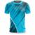 Camiseta Masculina Esporte Estampada Proteção UV Academia - Azul