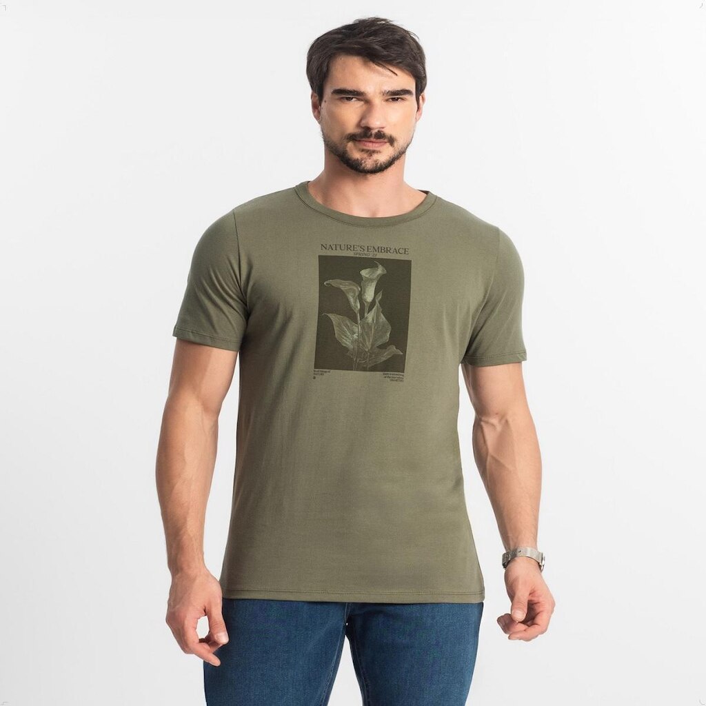 Camiseta Masculina Estampa Central Para Dia Dos Pais