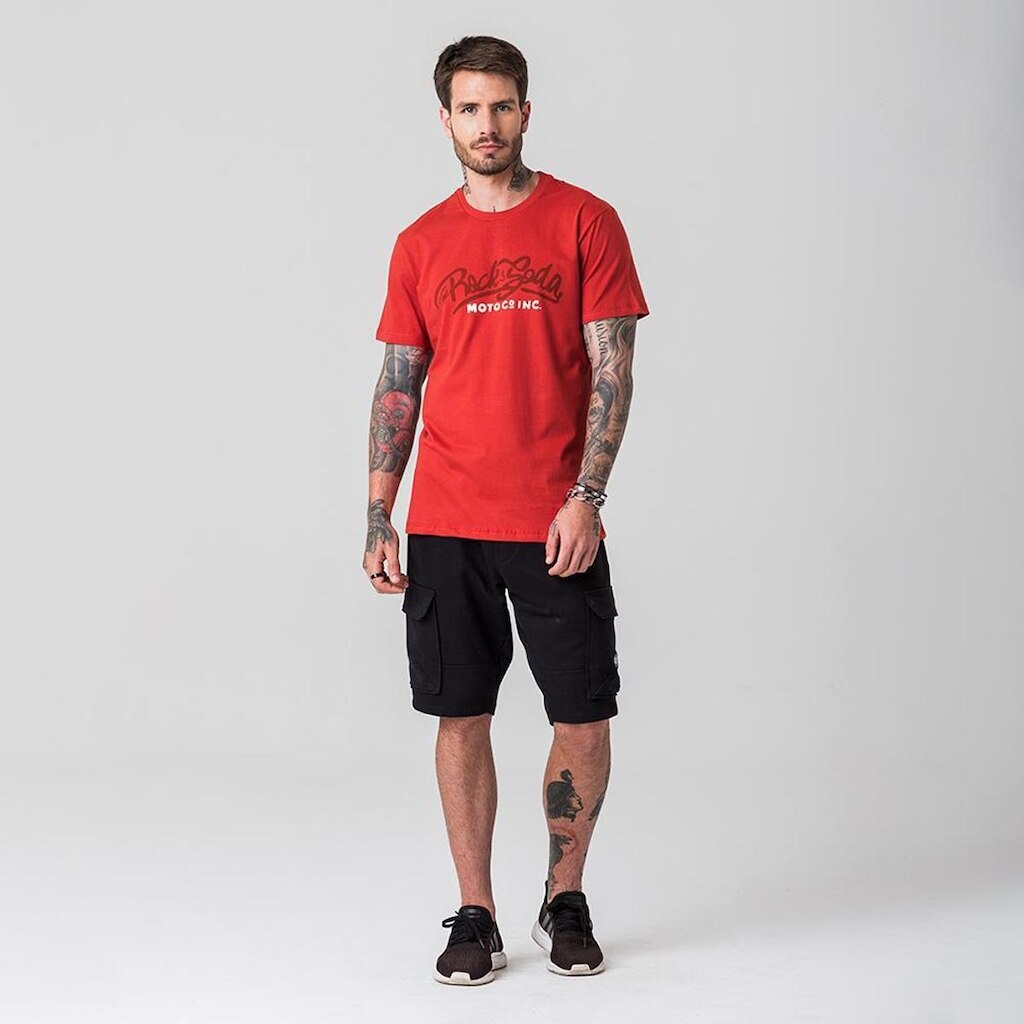 Camiseta Masculina Estampa Rock e Soda