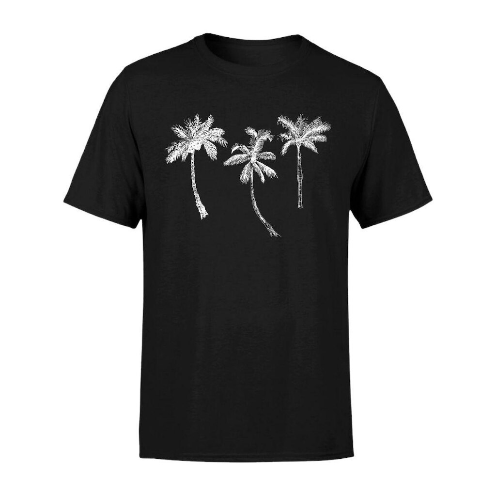 Camiseta Masculina Estampada 3 Coqueiros 100% Algodão Premium Manga Curta Gola Redonda Casual Básica