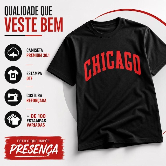 Camiseta Masculina Estampada California 100% Algodão Premium Manga Curta Gola Redonda Casual Básica