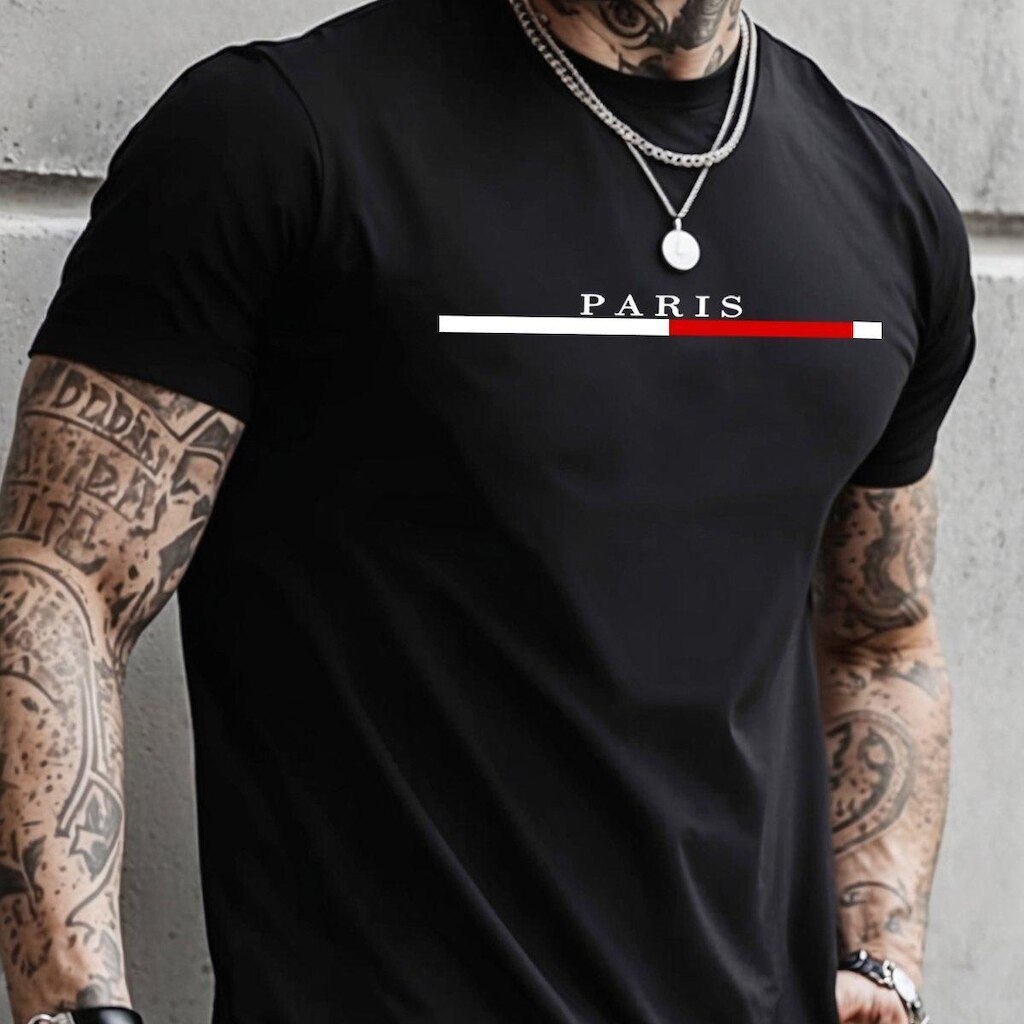 Camiseta Masculina Estampada Casual Algodão Clothing