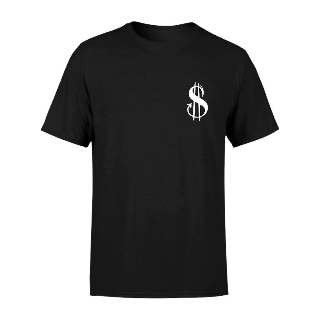 Camiseta Masculina Estampada Dollar 100% Algodão Premium Manga Curta Gola Redonda Casual Dia a Dia