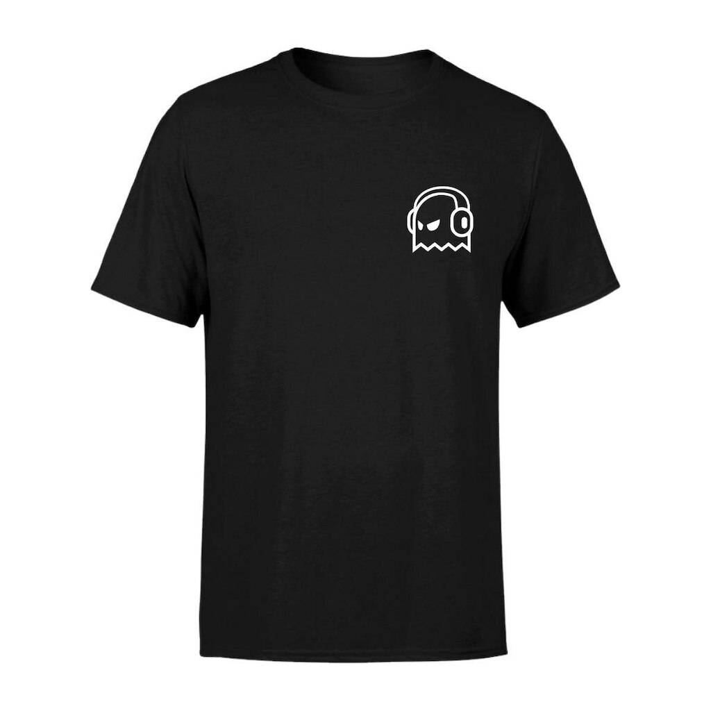 Camiseta Masculina Estampada Fantasma Mini 100% Algodão Premium Manga Curta Gola Redonda Casual